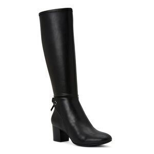 CHARTER CLUB Womens Black Flower Eyelets Jaccque Almond Heeled Boots 5.5 M
